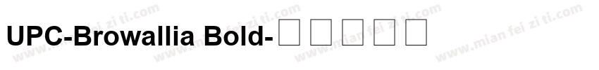 UPC-Browallia Bold字体转换